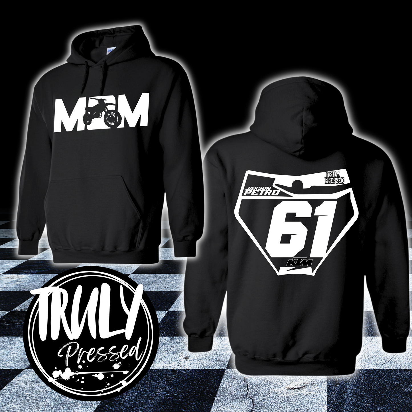Custom Mom Number plate hoodie